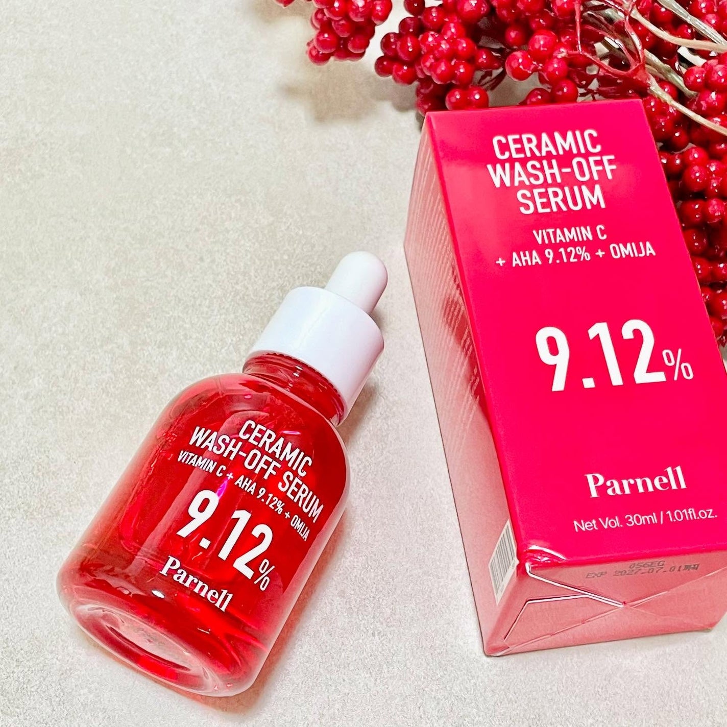 AHA 9.12 オミジャ 陶器肌 ウォッシュオフ セラム/parnell/美容液を使ったクチコミ(4枚目)