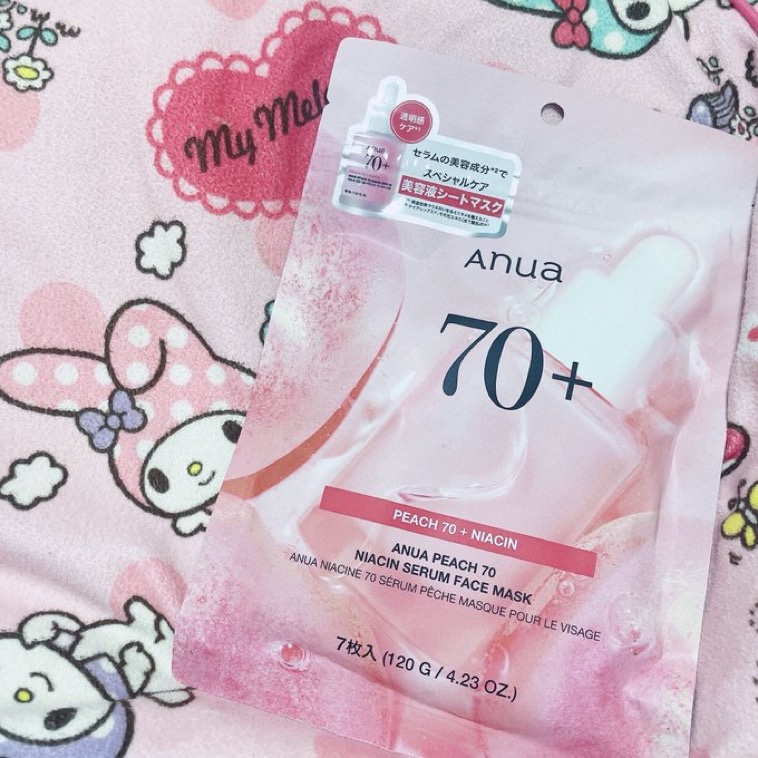 桃70％ナイアシンシートマスク 7枚入り/Anua/シートマスク・パックを使ったクチコミ（1枚目）