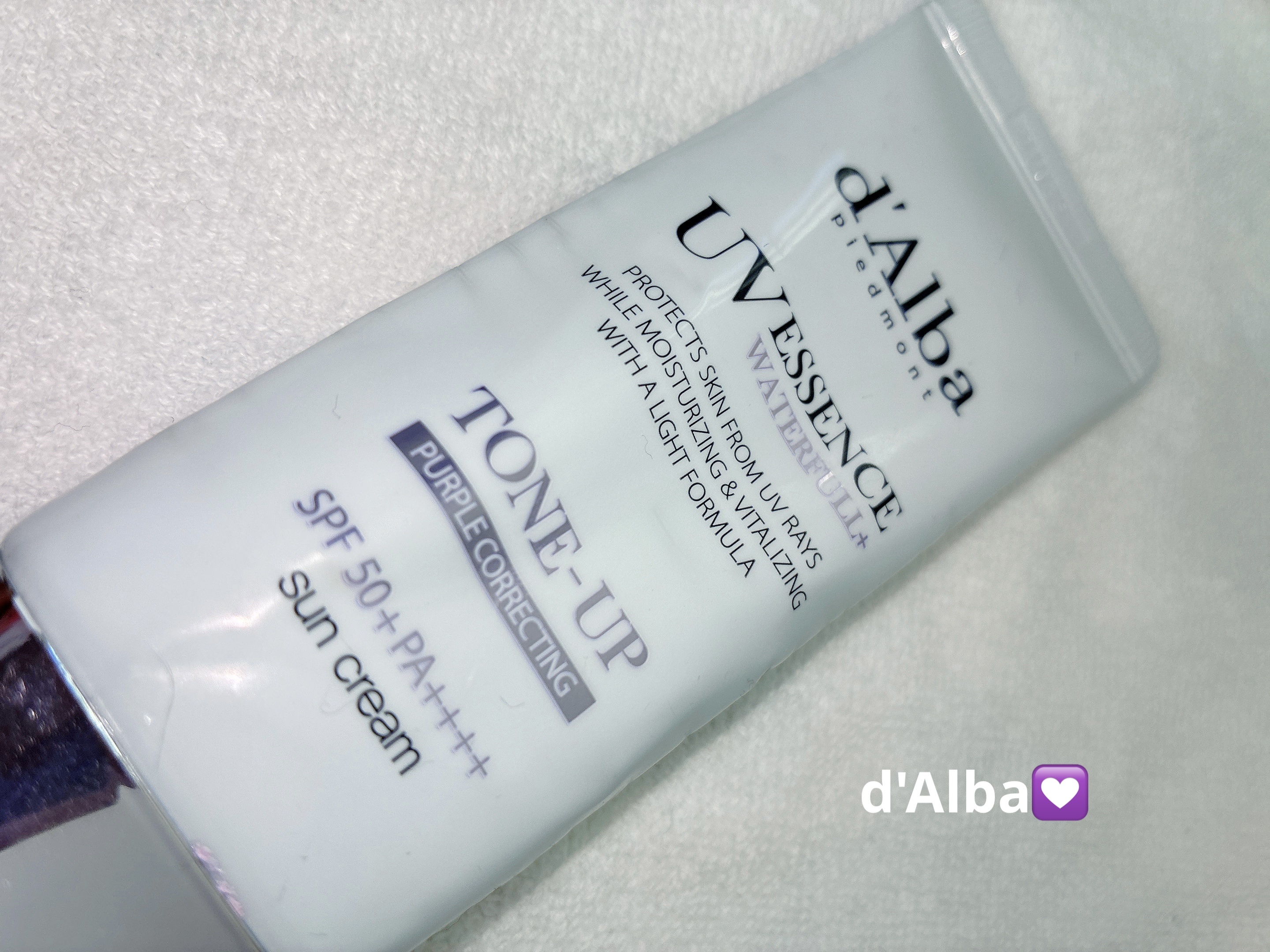 ダルバ ウォータフル トーンアップ サンクリーム(パープル)/ダルバ/日焼け止めクリームを使ったクチコミ（1枚目）