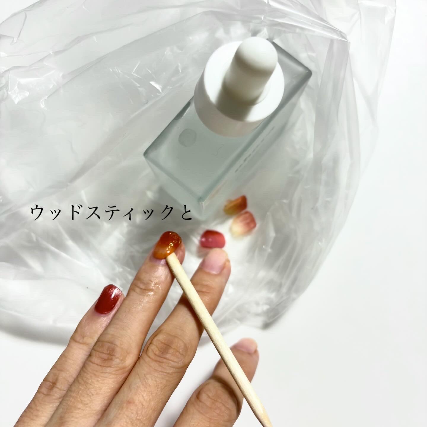 セミキュアジェルネイル（ハンド）/ohora/ネイルシールを使ったクチコミ（3枚目）