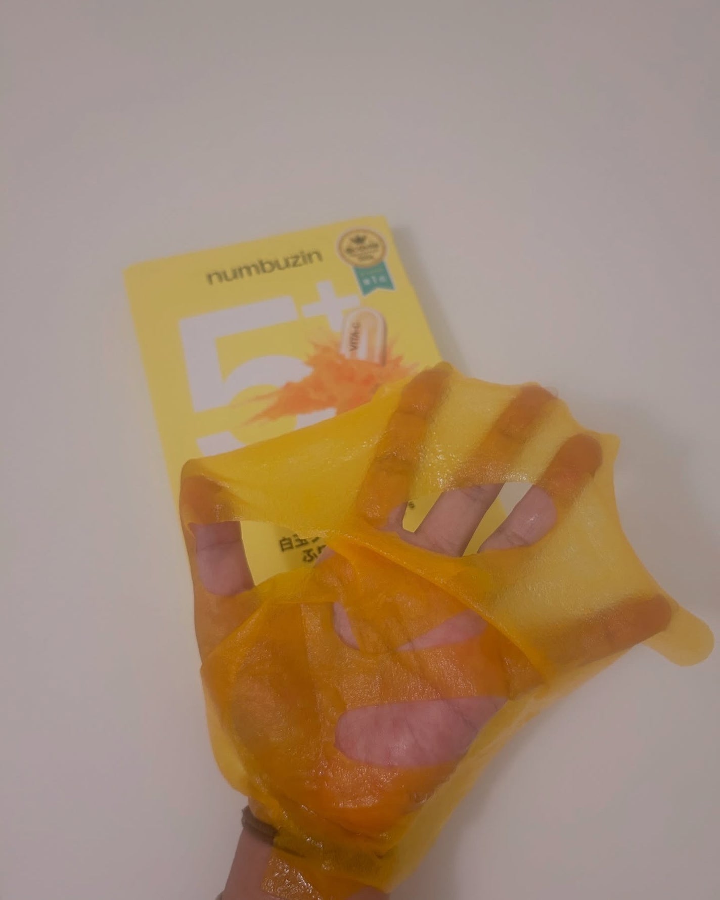 5番 白玉グルタチオンCふりかけマスク/numbuzin/シートマスク・パックを使ったクチコミ(4枚目)