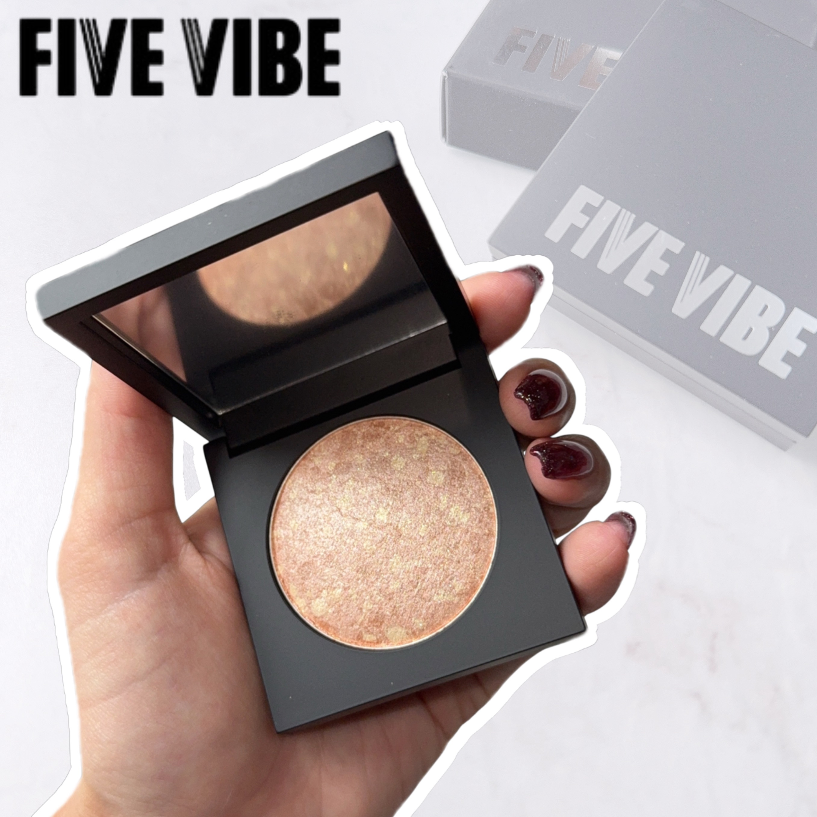 パールライクハイライター/FIVE VIBE/パウダーハイライトを使ったクチコミ（1枚目）