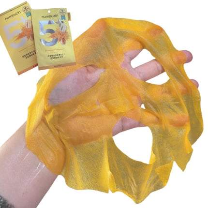 5番 白玉グルタチオンCふりかけマスク/numbuzin/シートマスク・パックを使ったクチコミ(3枚目)