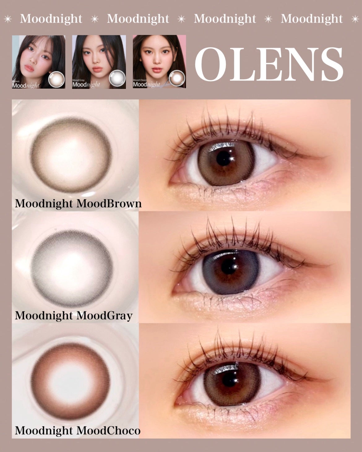 Moodnight 1day/OLENS/カラーコンタクトレンズを使ったクチコミ(2枚目)