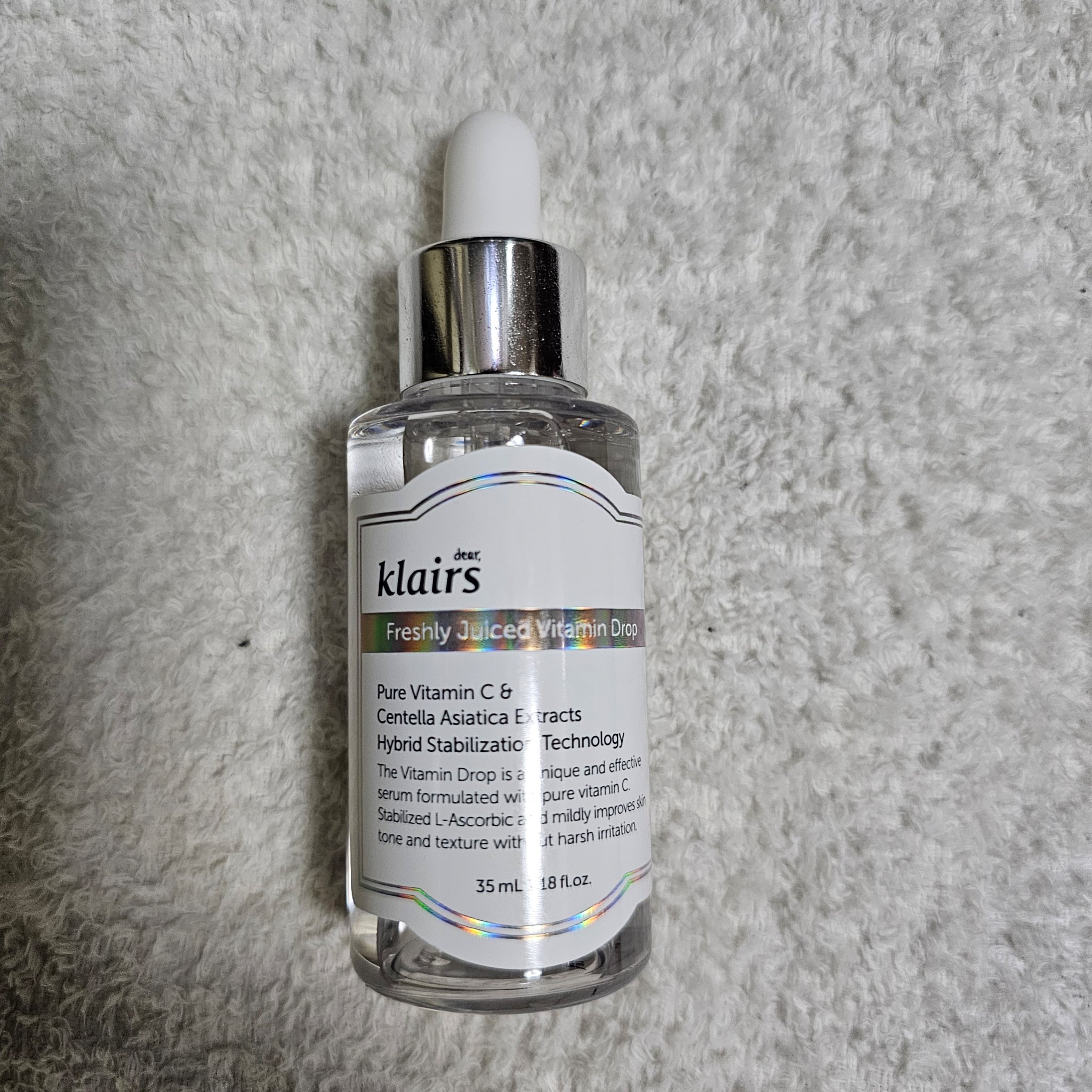 フレッシュリージュースドビタミンドロップ(35ml)/Klairs/美容液を使ったクチコミ（3枚目）