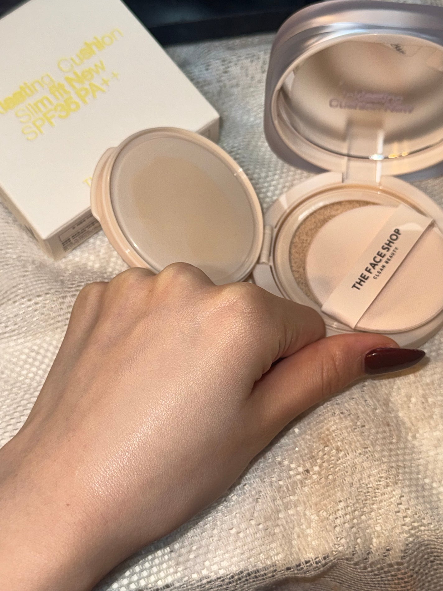 インクラスティングクッションファンデーション/THE FACE SHOP/クッションファンデーションを使ったクチコミ(4枚目)