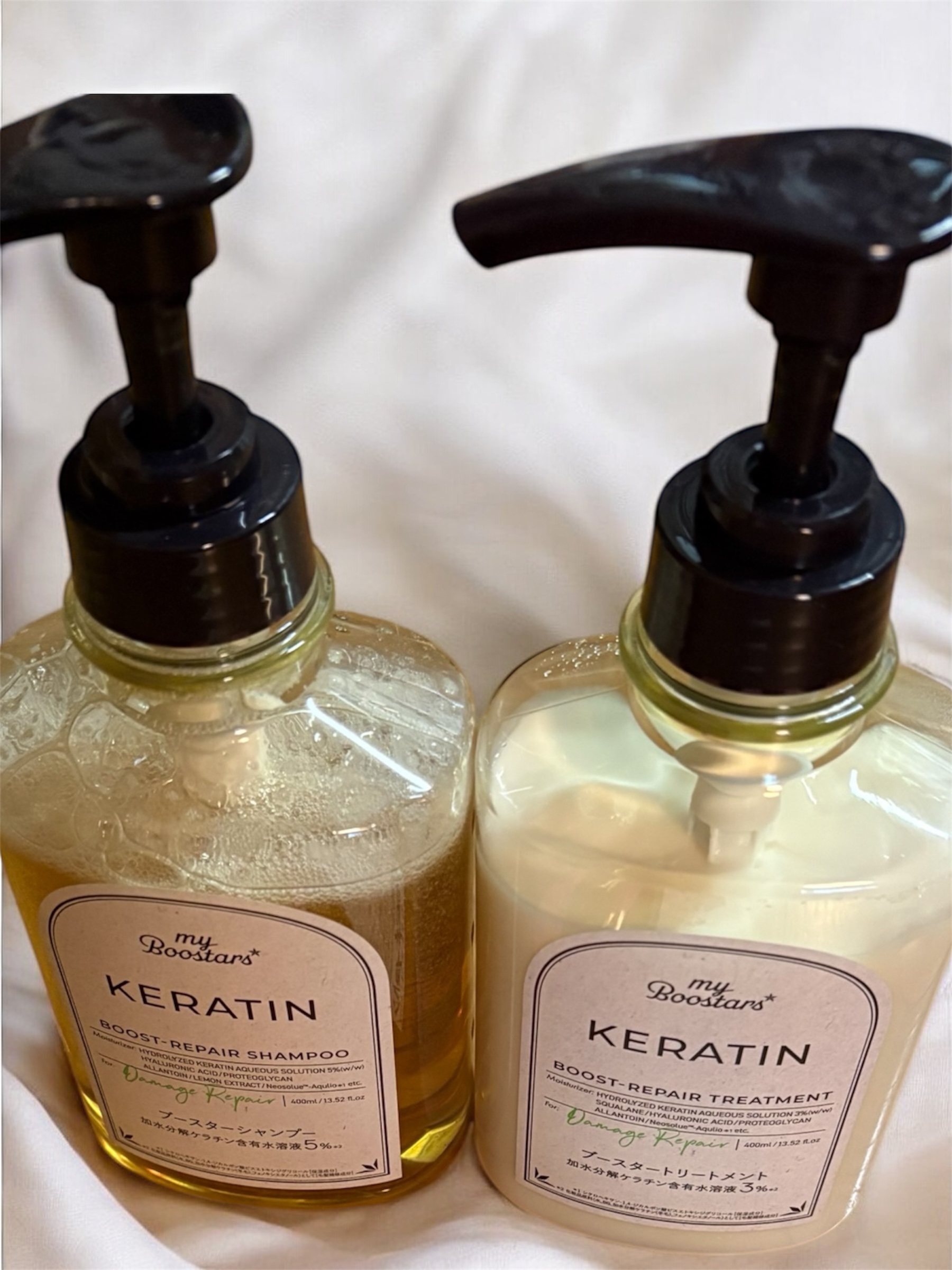 ケラチン ブースター シャンプー/トリートメント [ダメージリペア] シトラスサボンの香り トリートメント本体400ml/マイブースターズ/市販シャンプーを使ったクチコミ（3枚目）