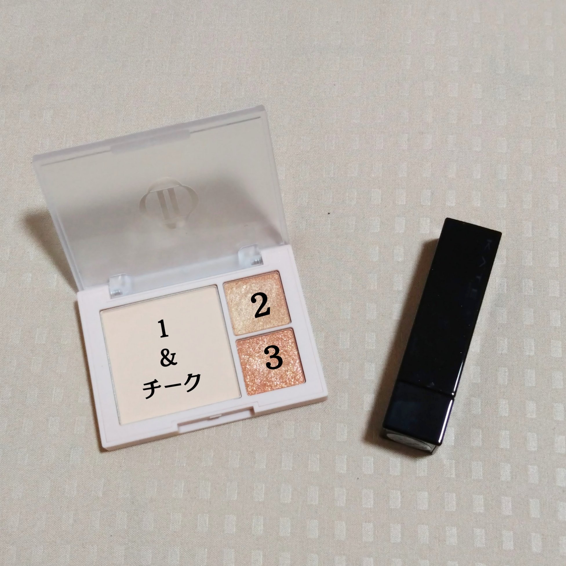 （ルシャブートコレクション）チーク＆アイ マルチユーズ パレット 764 Peach Chat/Dinto/パウダーチークを使ったクチコミ（2枚目）