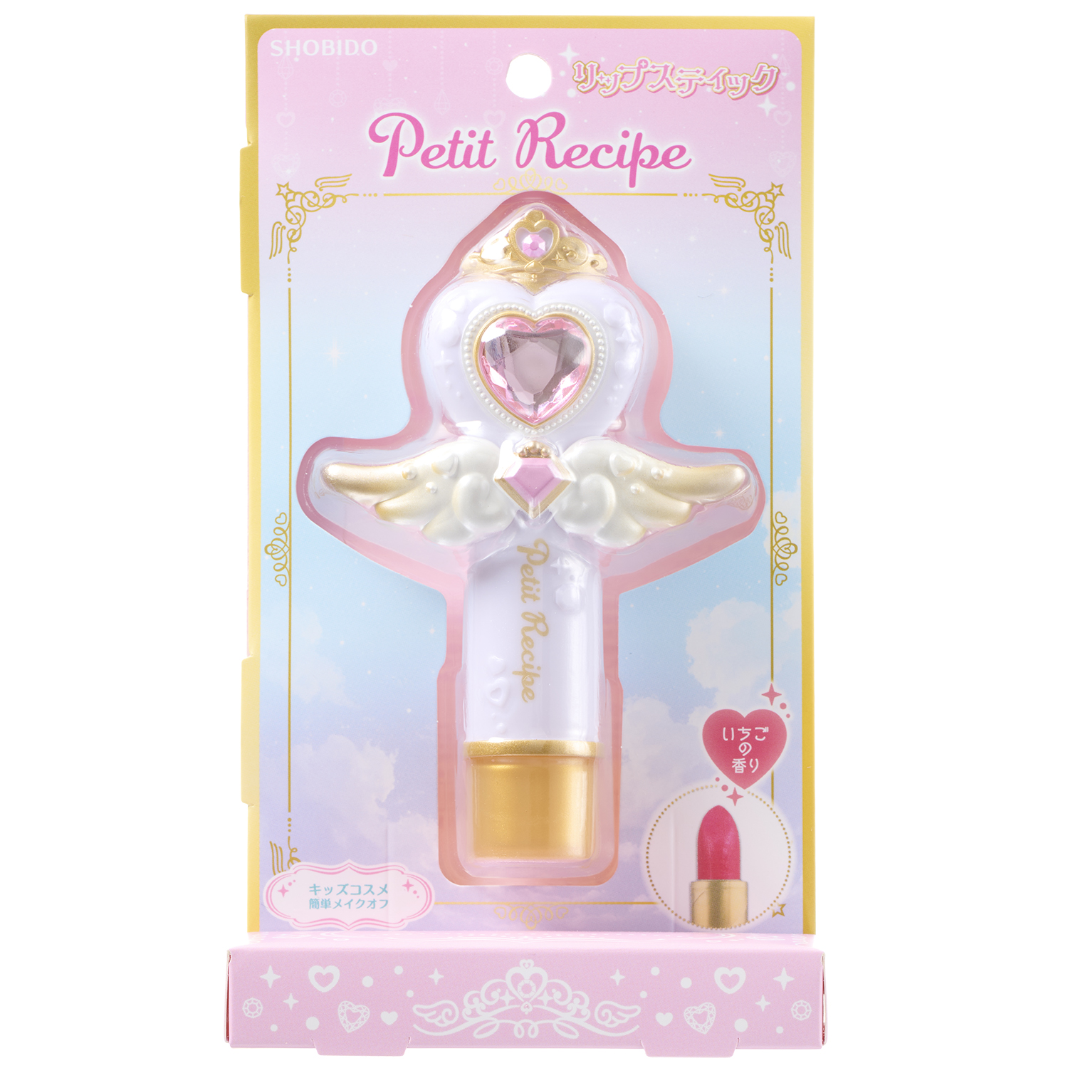 プチレシピ　リップスティック 〈ホワイト〉＊いちごの香り