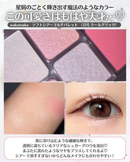 ソフトブラーリングアイパレット/wakemake/アイシャドウパレットを使ったクチコミ(9枚目)