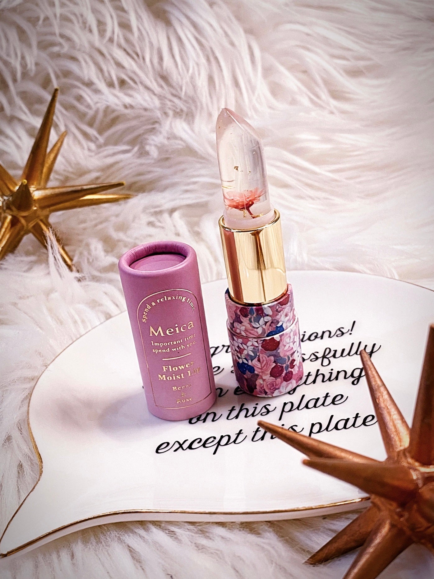Meicaフラワーモイストリップ ベリー&ローズの香り/MEICA/リップクリームを使ったクチコミ(3枚目)