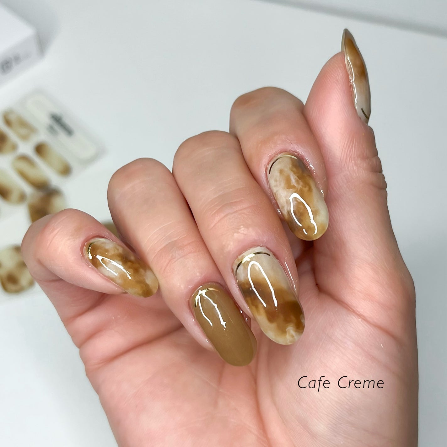 セミキュアジェルネイル(ハンド)/ohora/ネイルシールを使ったクチコミ(4枚目)