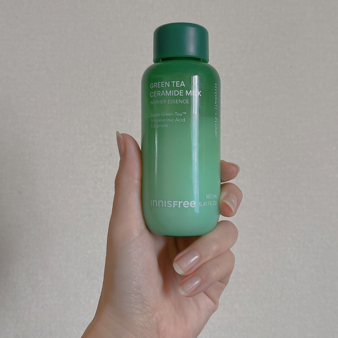 グリーンティー セラミド ミルク エッセンストナー/innisfree/化粧水を使ったクチコミ（2枚目）