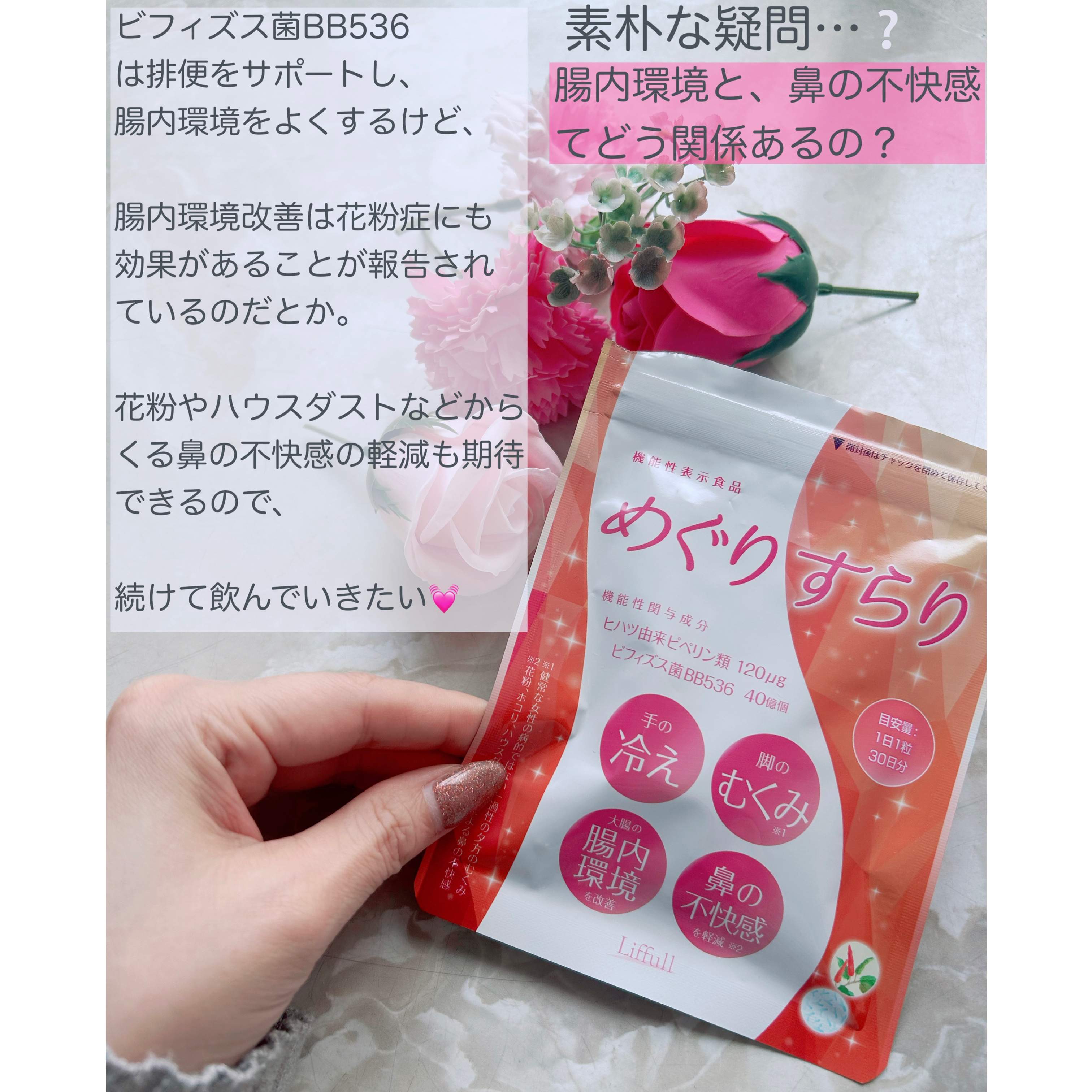 めぐりすらり/河野メリクロン/健康サプリメントを使ったクチコミ（3枚目）