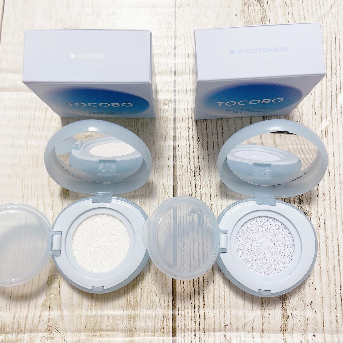 ブラーフィニッシュサンクッション/TOCOBO/日焼け止めパウダーを使ったクチコミ（2枚目）