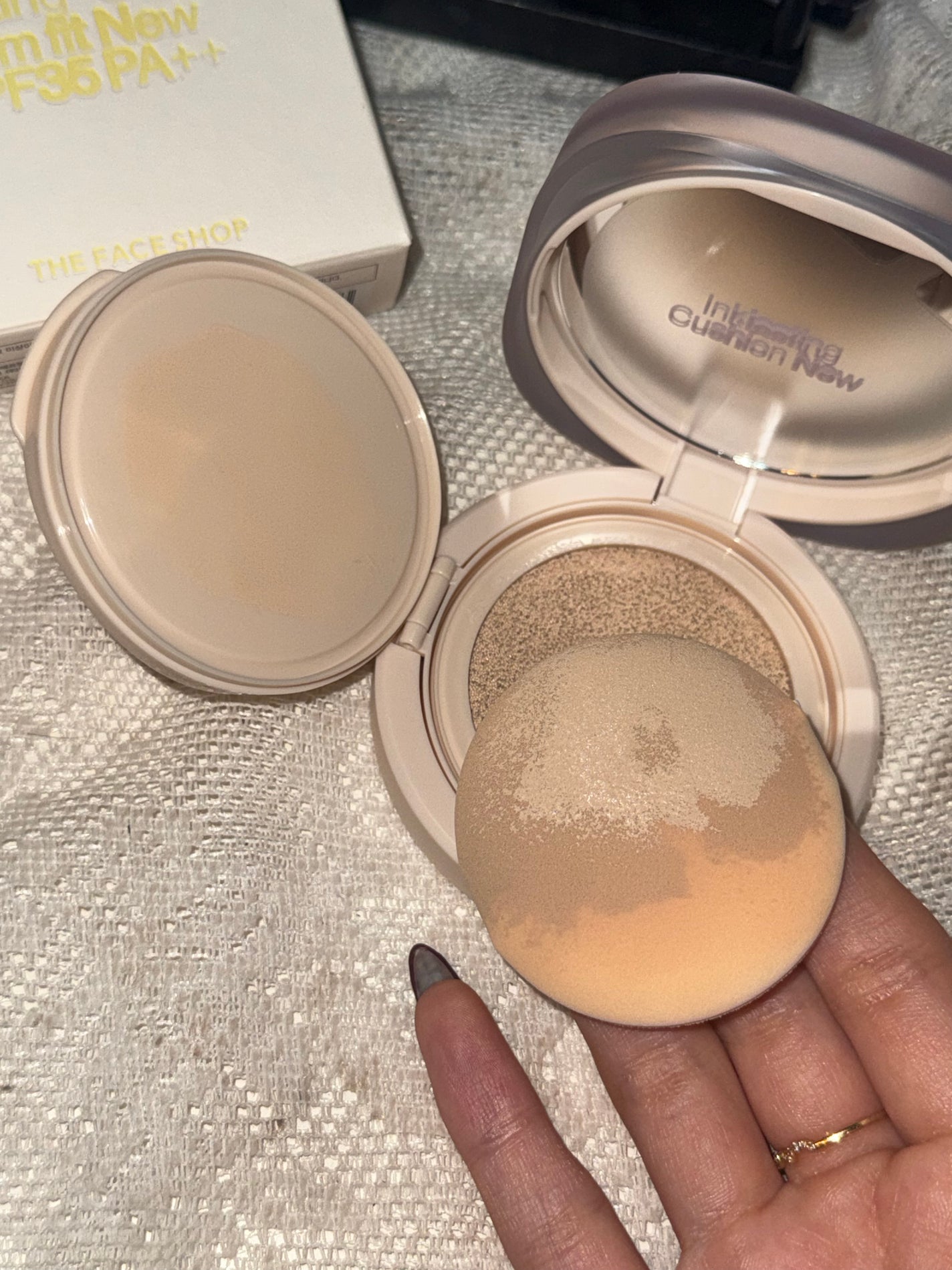 インクラスティングクッションファンデーション/THE FACE SHOP/クッションファンデーションを使ったクチコミ(3枚目)