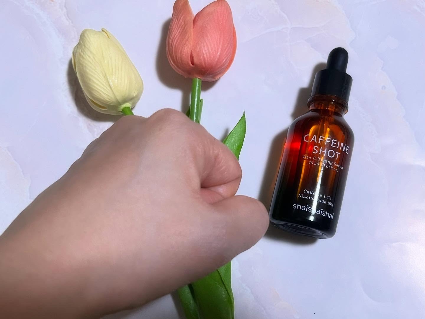 カフェインショット ビタC トーニングセラム/shaishaishai/美容液を使ったクチコミ（3枚目）