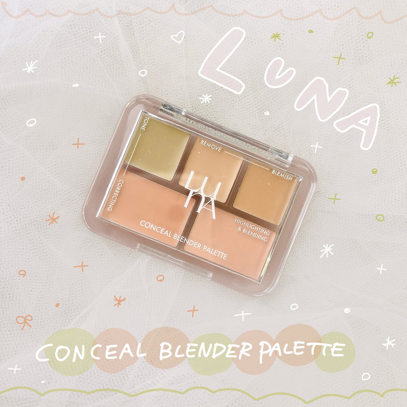 コンシールブレンダーパレット/LUNA/パレットコンシーラーを使ったクチコミ(1枚目)