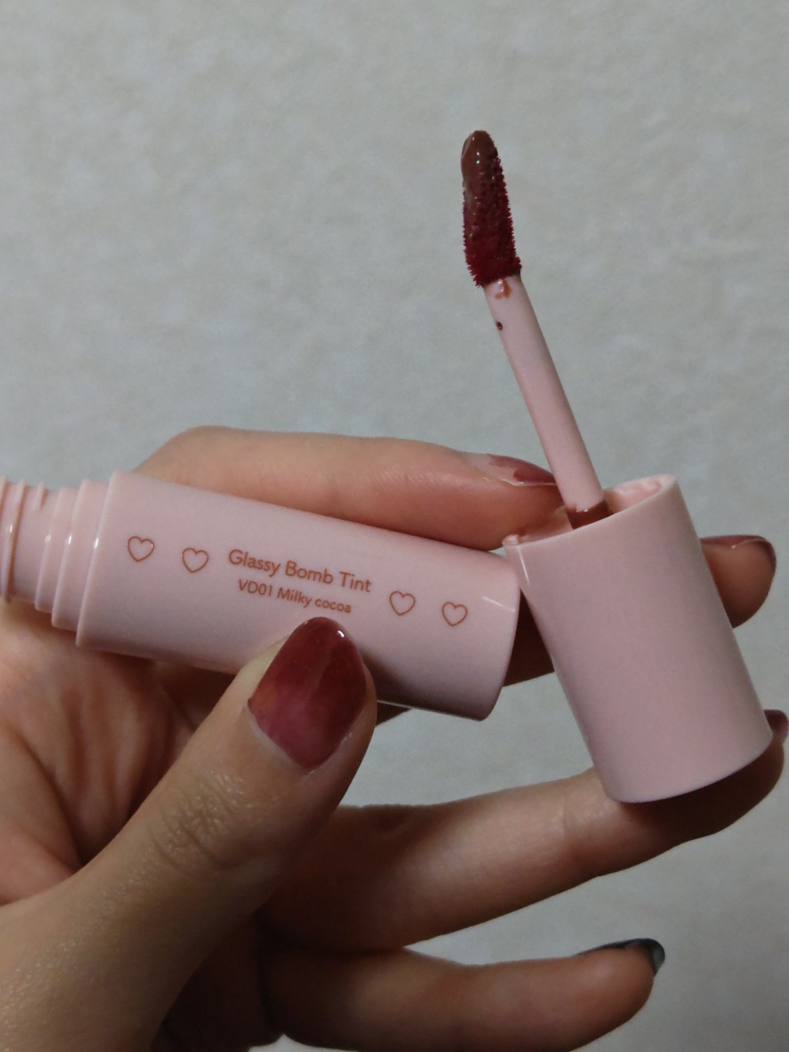 アンドバイロムアンド　グラッシーボムティント/&nd by rom&nd/リップティントを使ったクチコミ（3枚目）