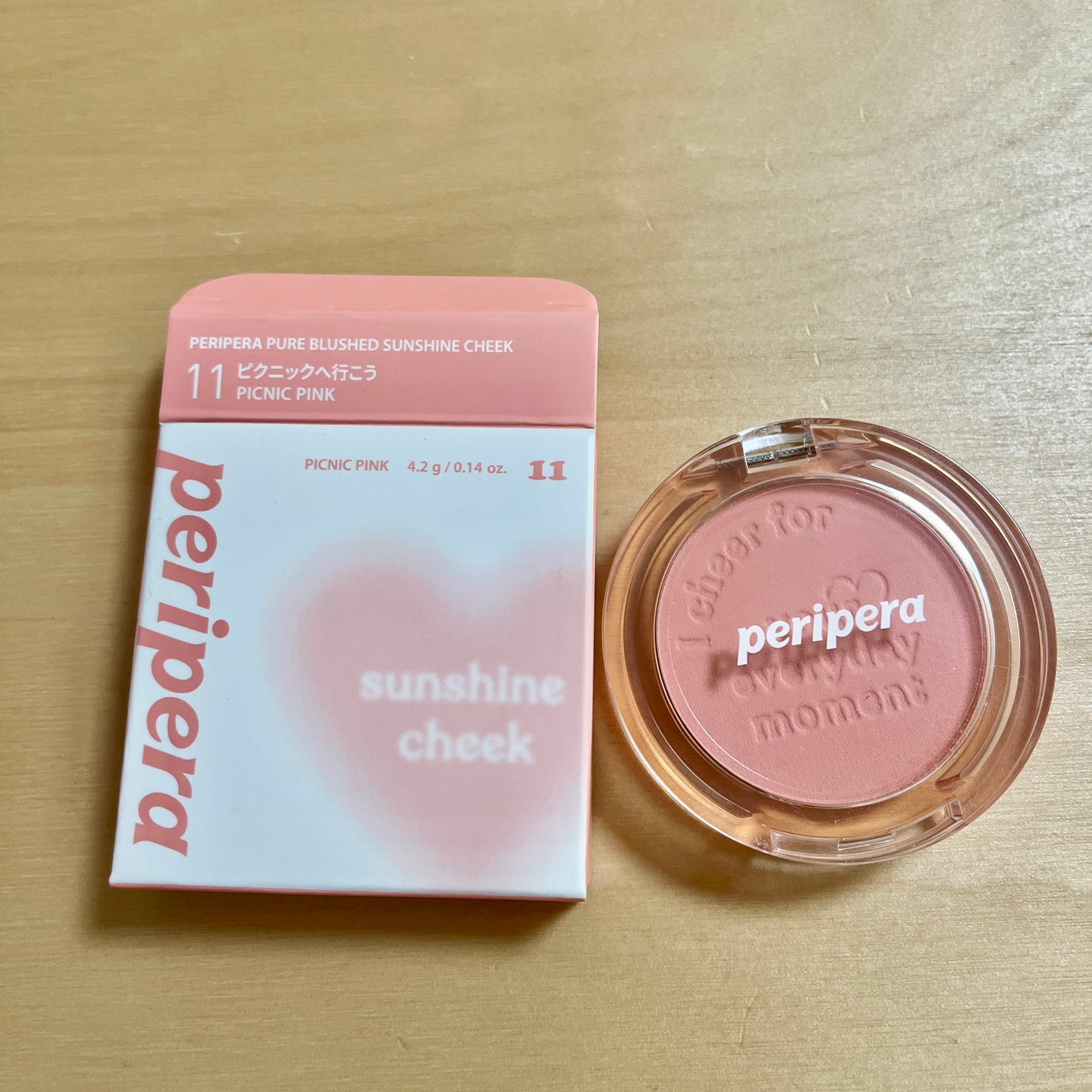 ピュア ブラッシュド サンシャイン チーク/PERIPERA/パウダーチークを使ったクチコミ(1枚目)
