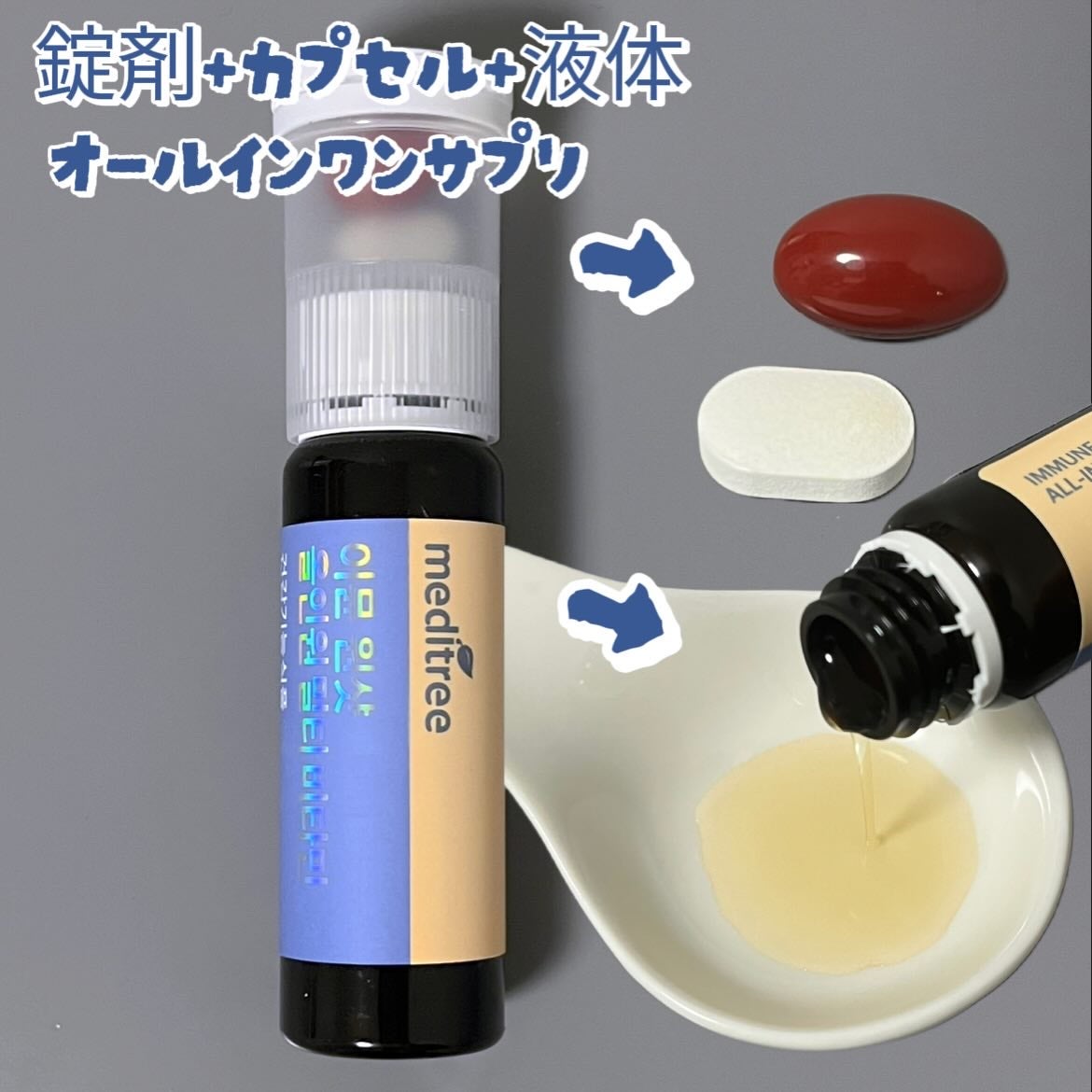 イミュン ワンショット オールインワン マルチビタミン/meditree/美容サプリメントを使ったクチコミ(3枚目)