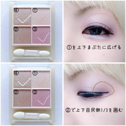 ペールトーンアイシャドウ/CEZANNE/アイシャドウを使ったクチコミ(2枚目)