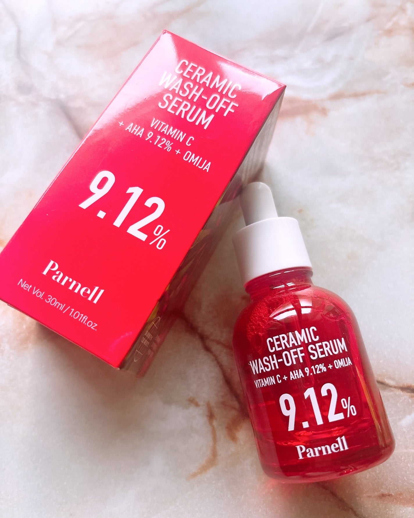 AHA 9.12 オミジャ 陶器肌 ウォッシュオフ セラム/parnell/美容液を使ったクチコミ(4枚目)