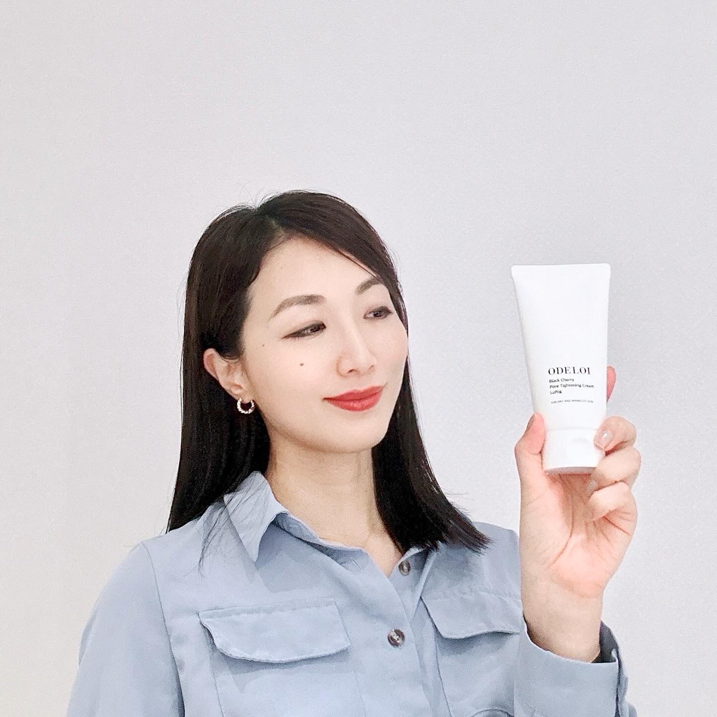 ブラックチェリー毛穴収縮クリーム　ルフティグ/ODELOI/フェイスクリームを使ったクチコミ（3枚目）