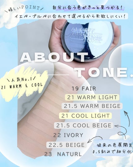 ウォーターレイヤーフィットクッション/ABOUT TONE/クッションファンデーションを使ったクチコミ(3枚目)