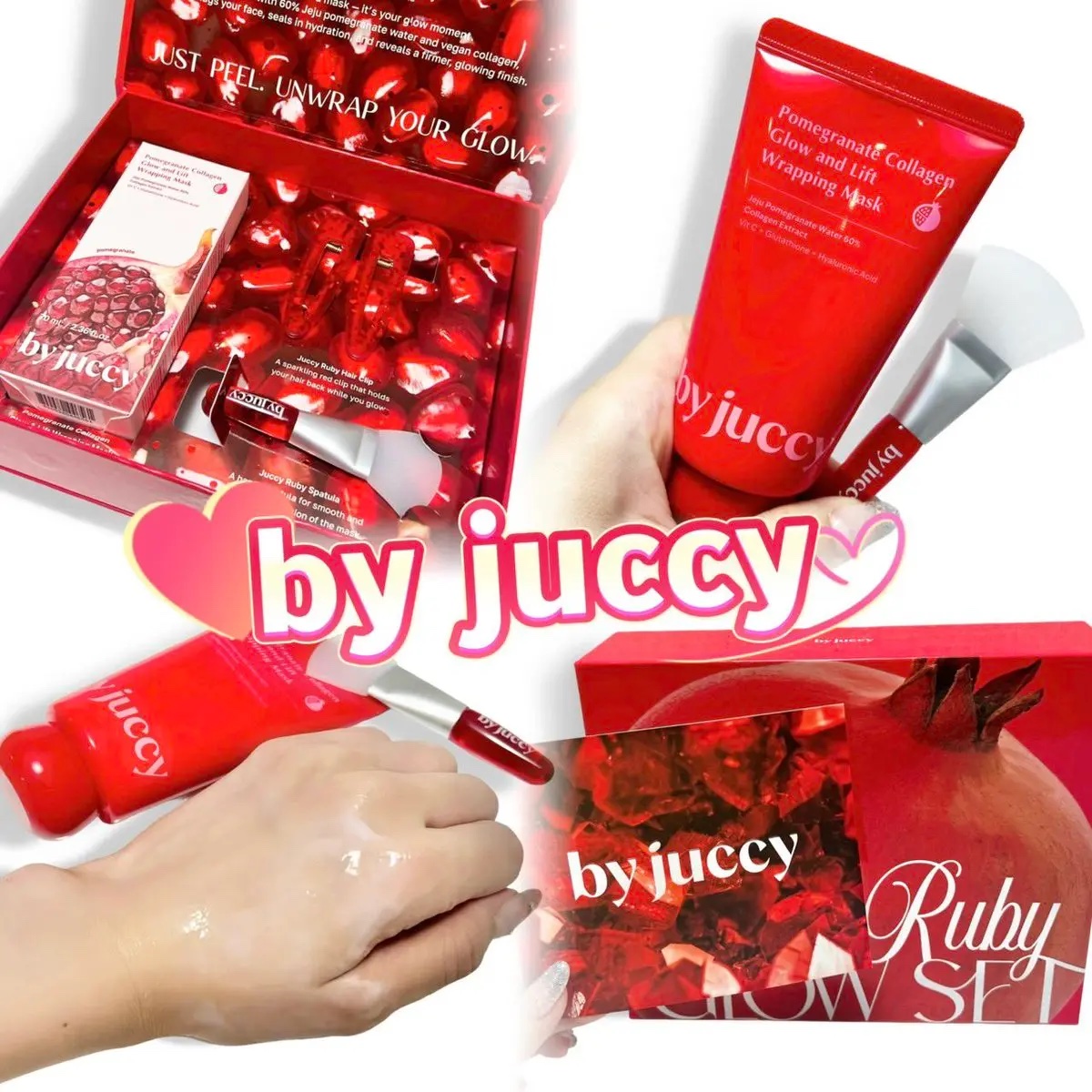 ザクロ コラーゲン グロウ＆リフト ラッピングマスク/By Juccy/シートマスク・パックを使ったクチコミ（1枚目）