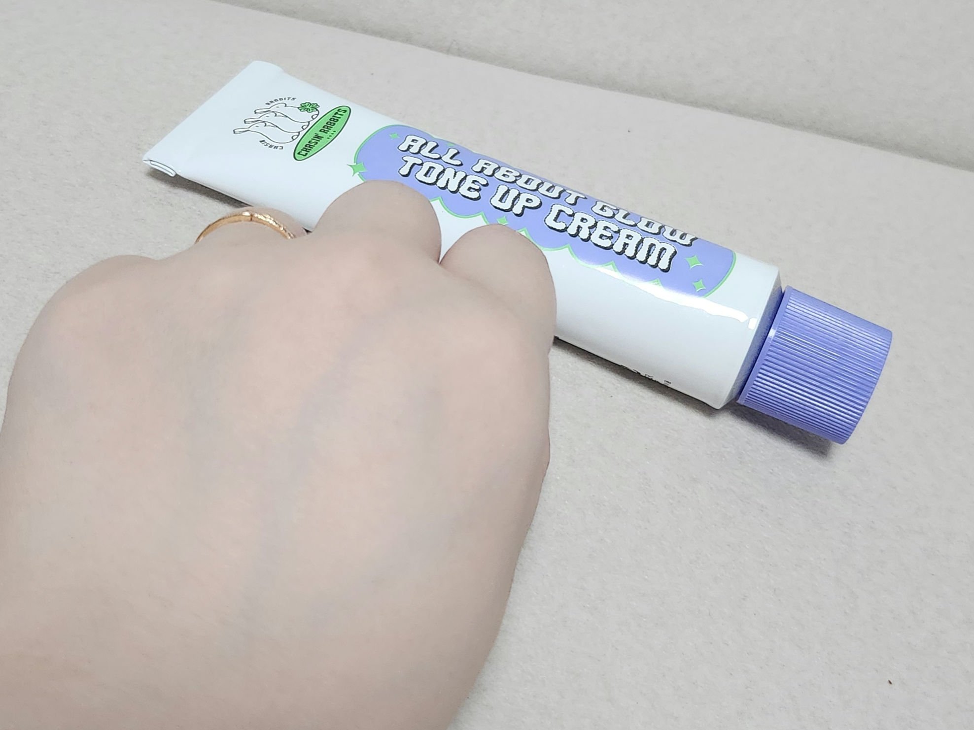 オールアバウトグロウトーンアップクリーム/CHASIN'RABBITS/化粧下地を使ったクチコミ（3枚目）