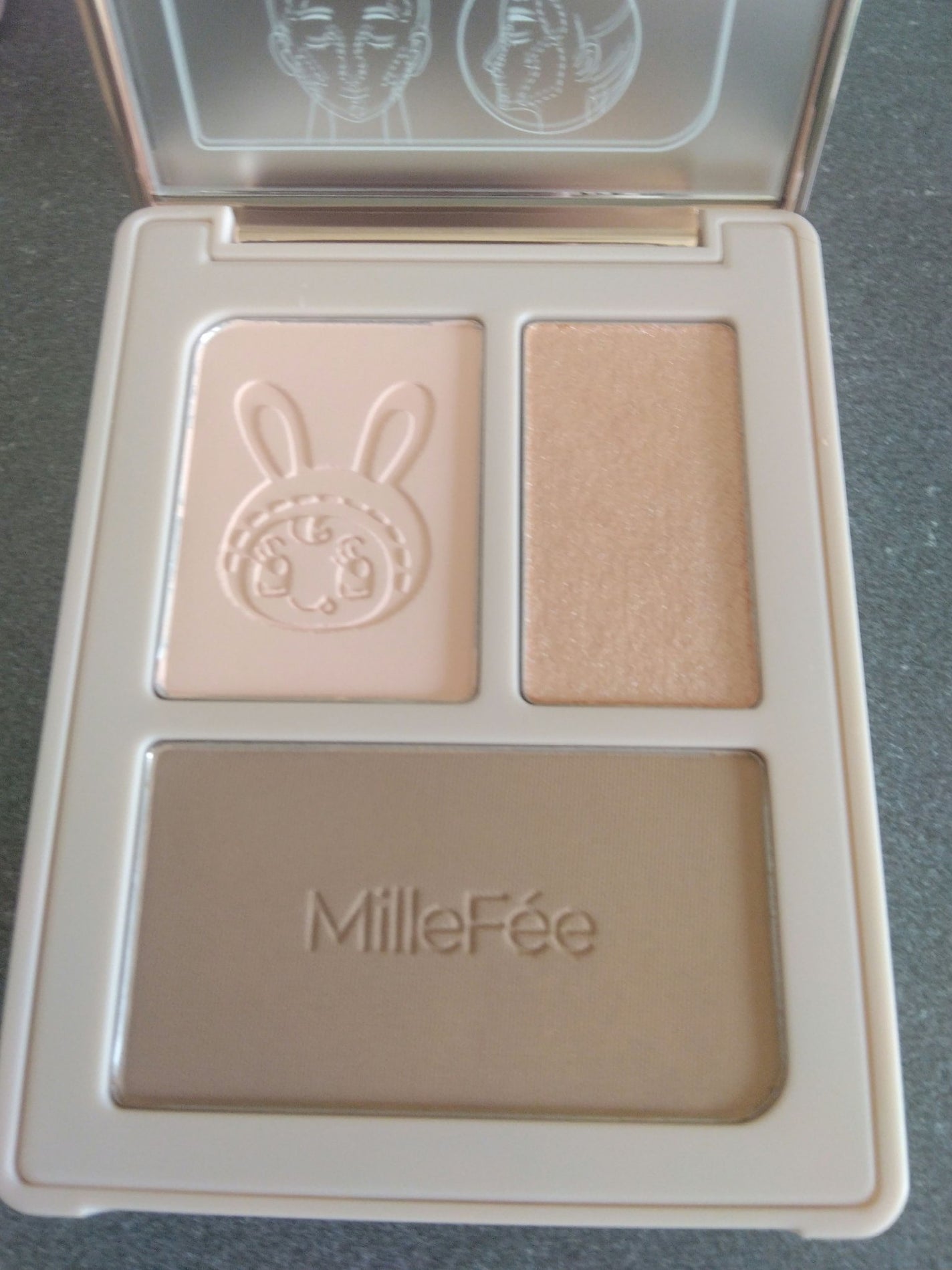 チート顔コントゥアパレット/MilleFée/パウダーハイライトを使ったクチコミ(2枚目)