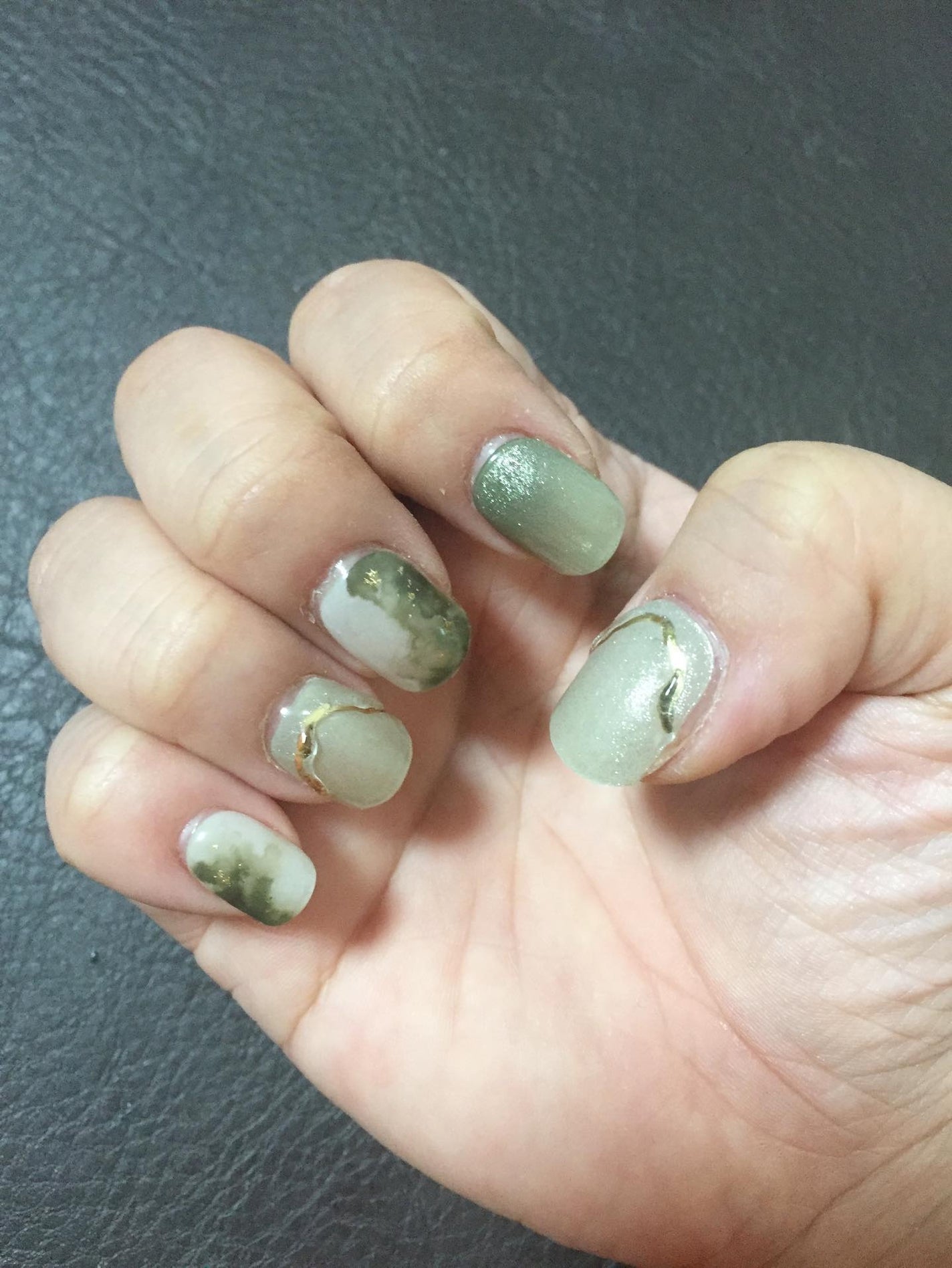 セミキュアジェルネイル(ハンド)/ohora/ネイルシールを使ったクチコミ(5枚目)