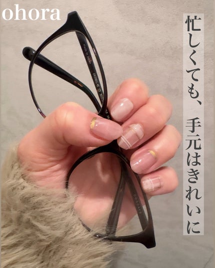 セミキュアジェルネイル(ハンド)/ohora/ネイルシールを使ったクチコミ(2枚目)