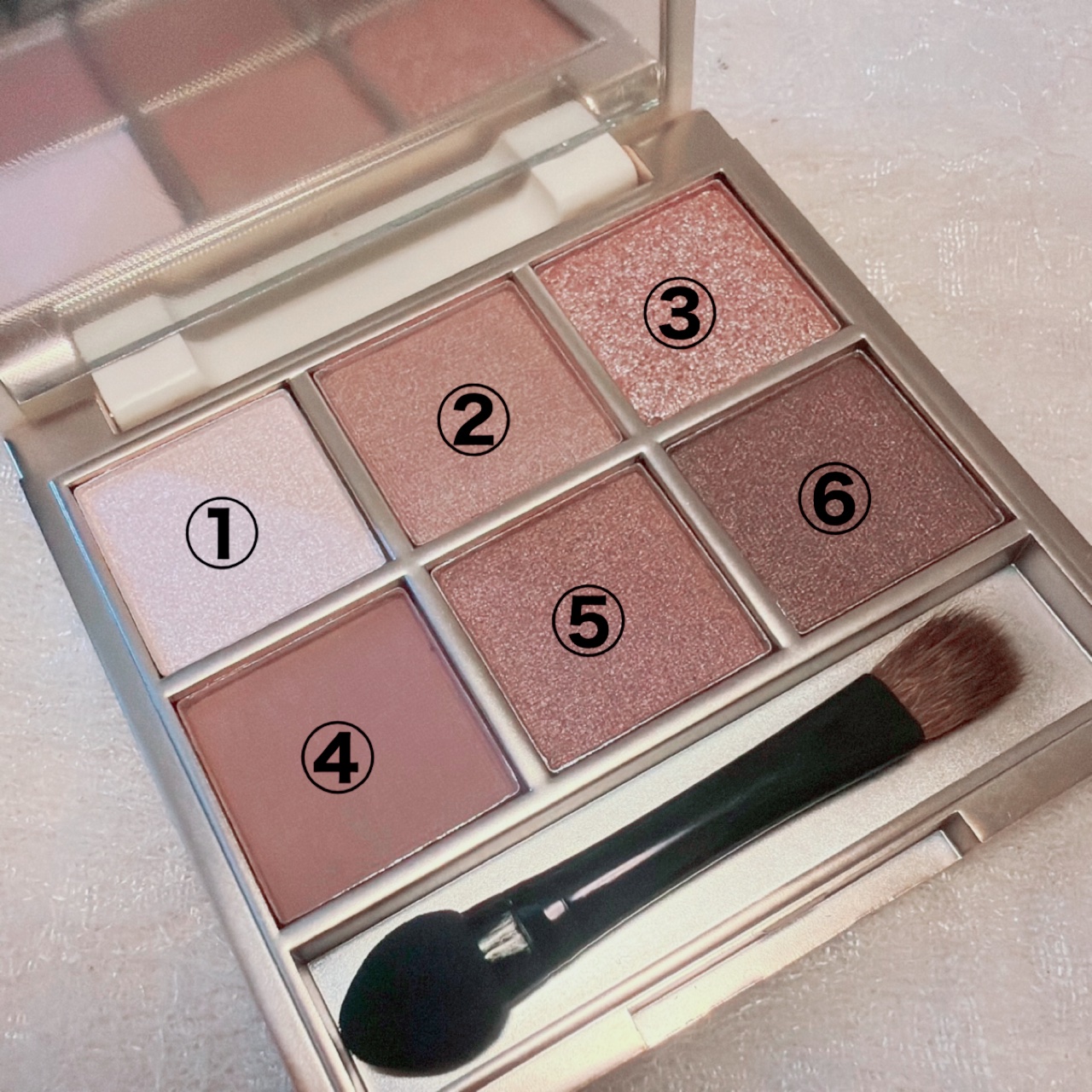 6色アイシャドウパレット/and us/アイシャドウパレットを使ったクチコミ（2枚目）