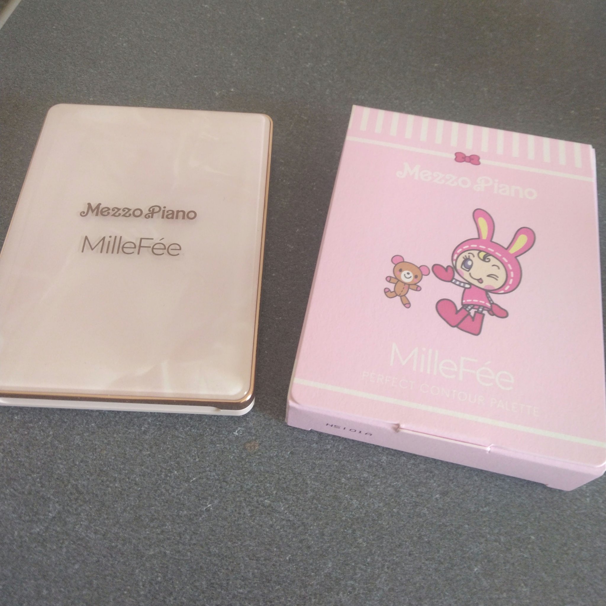 チート顔コントゥアパレット N04 しのばせベージュ（メゾピアノ限定デザイン）/MilleFée/パウダーハイライトを使ったクチコミ（1枚目）