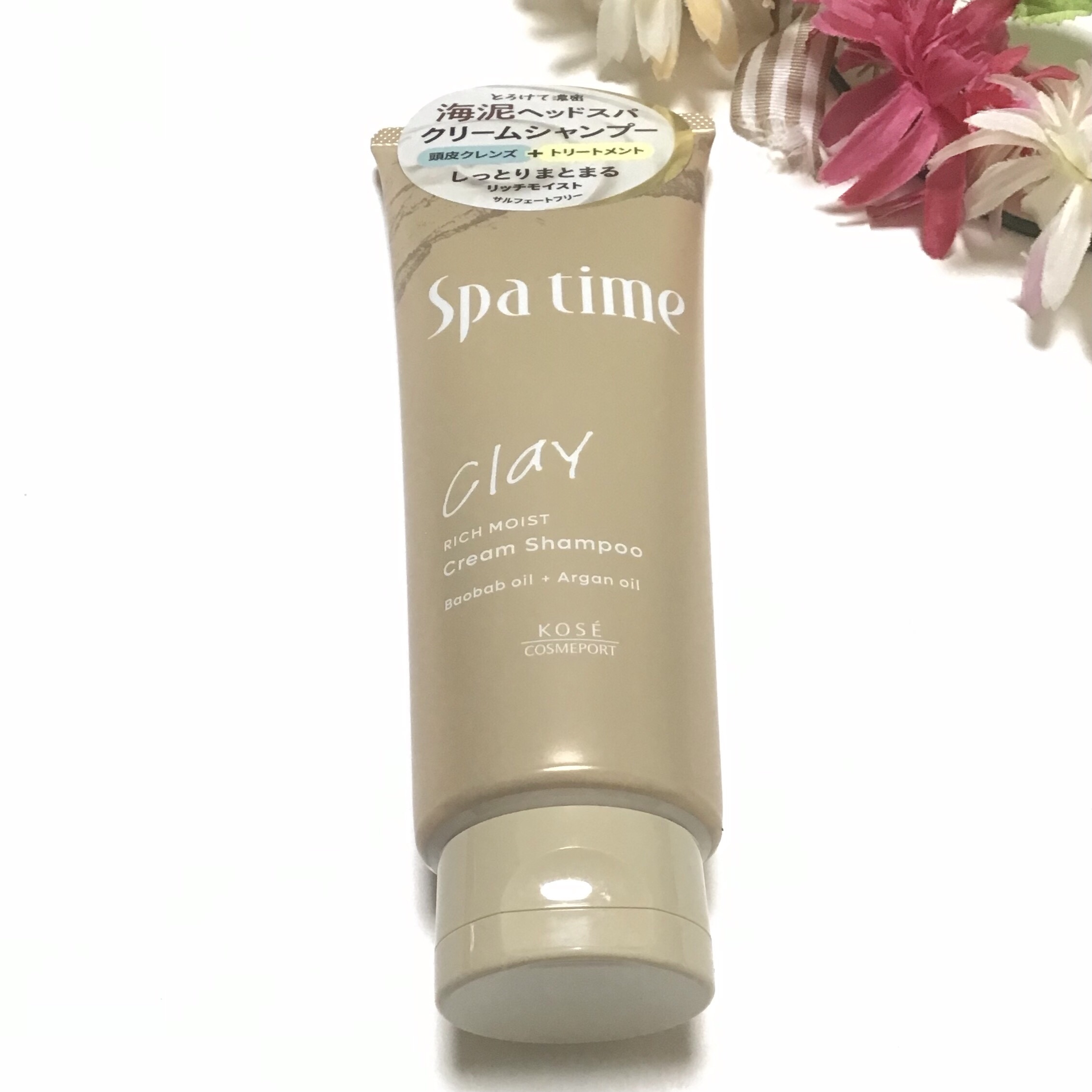 スパタイム クリームシャンプー （リッチモイスト）/Spa time/市販シャンプーを使ったクチコミ（1枚目）