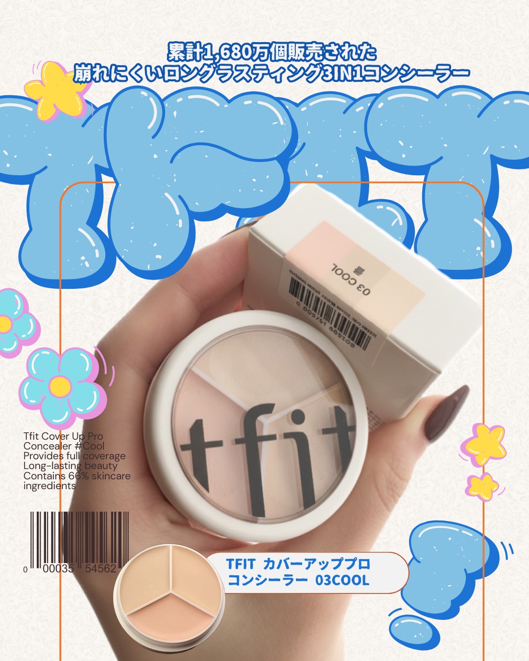 カバーアッププロコンシーラー/TFIT/パレットコンシーラーを使ったクチコミ（1枚目）