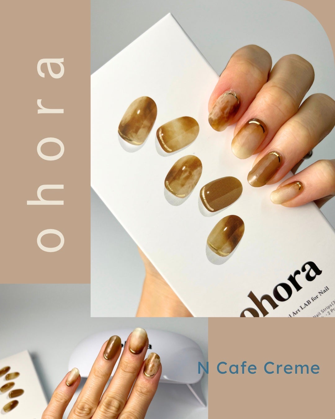 セミキュアジェルネイル(ハンド)/ohora/ネイルシールを使ったクチコミ(4枚目)