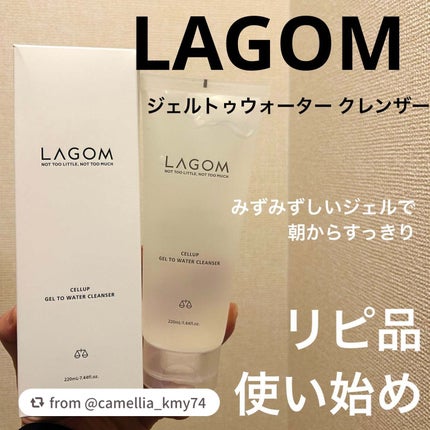 ラゴム ジェルトゥウォーター クレンザー(朝用洗顔)/LAGOM /その他洗顔料を使ったクチコミ(1枚目)