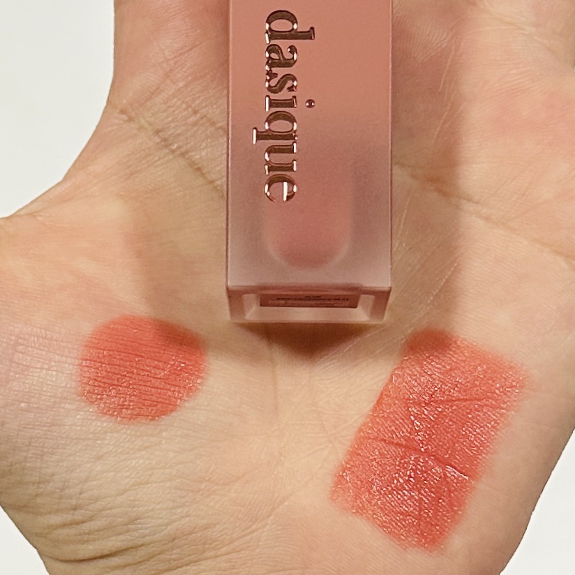 クリームドゥローズティント/dasique/リップティントを使ったクチコミ（2枚目）