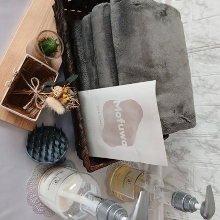 マーメイド🩷 on LIPS 「・・Mofuwaふわふわバスタオル4枚セットダークグレー110..」(6枚目)