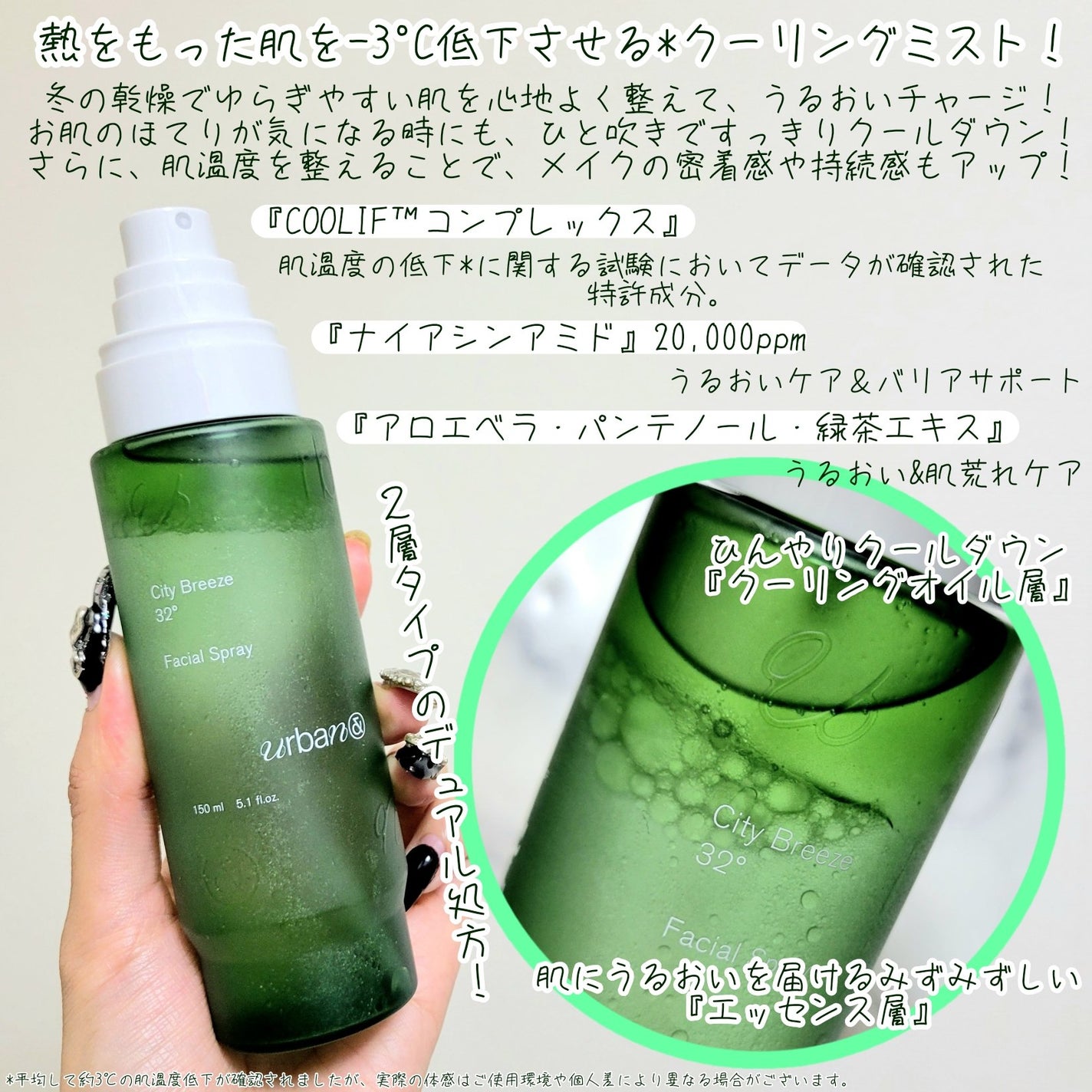 シティブリーズ32度フェイシャルスプレー/urbanand/その他スキンケアを使ったクチコミ(2枚目)