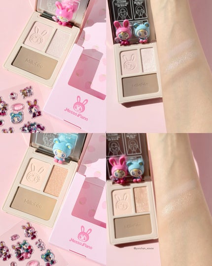 チート顔コントゥアパレット/MilleFée/パウダーハイライトを使ったクチコミ(9枚目)