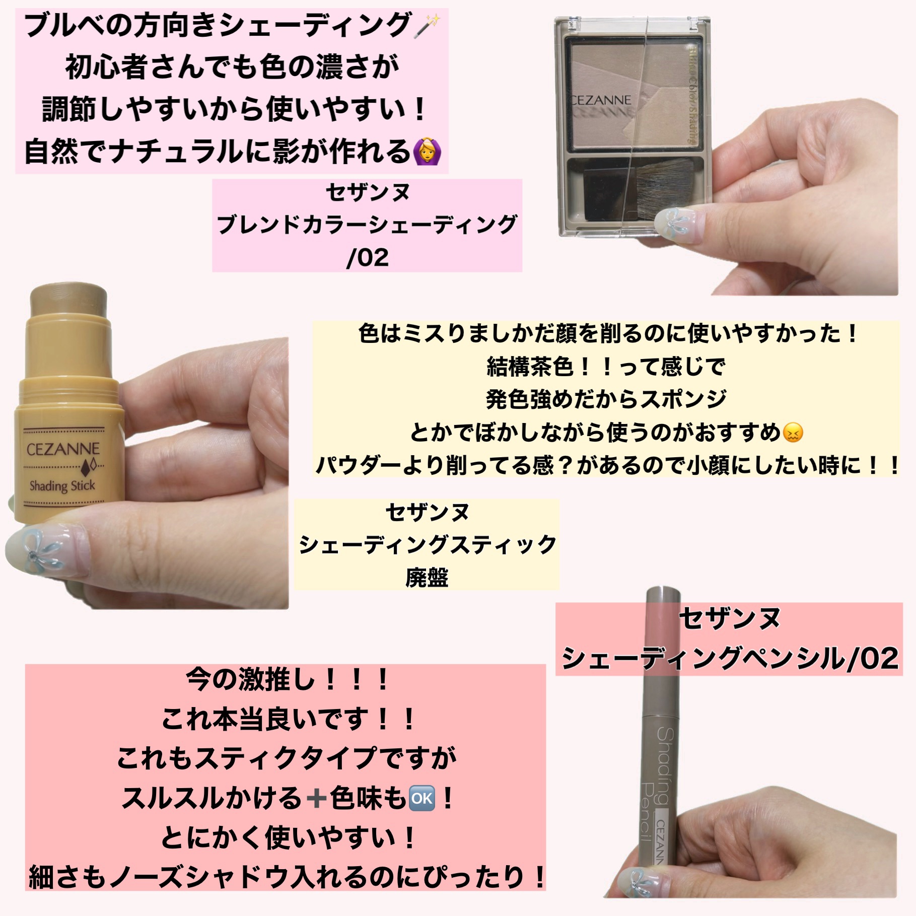 シェーディングスティック/CEZANNE/シェーディングを使ったクチコミ（2枚目）