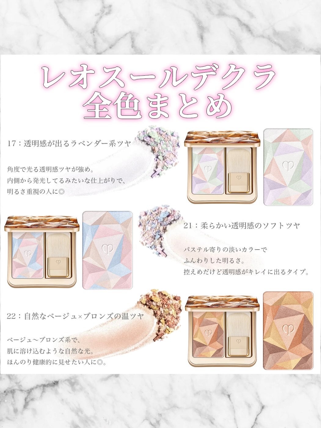 ル・レオスールデクラ /クレ・ド・ポー ボーテ/パウダーハイライトを使ったクチコミ(5枚目)