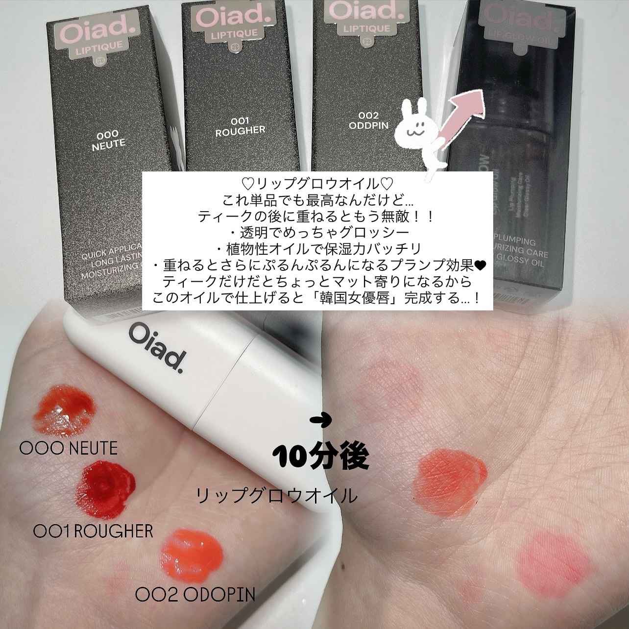 リップティーク/oiad/口紅を使ったクチコミ（3枚目）