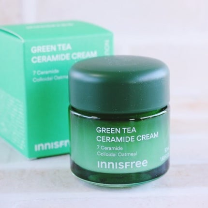 グリーンティー セラミド バリア クリーム/innisfree/フェイスクリームを使ったクチコミ(1枚目)