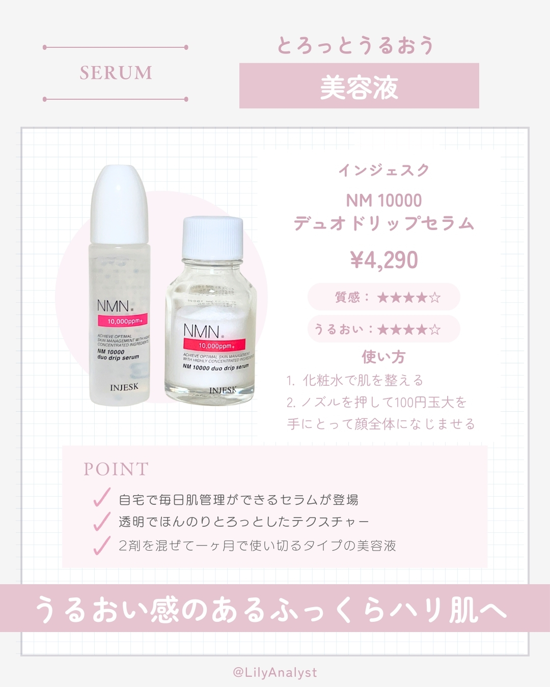 インジェスク NM １００００ デュオ ドリップ セラム/INJESK/美容液を使ったクチコミ（2枚目）