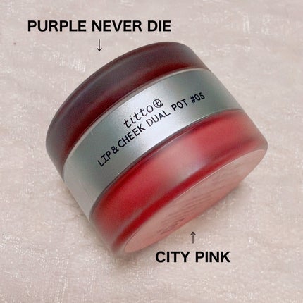 リップアンドチークデュアルポット/titto/口紅を使ったクチコミ(2枚目)